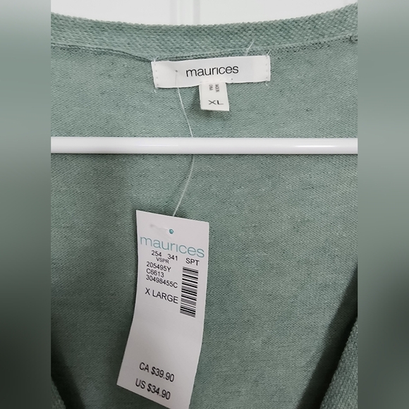 NEW! Maurice's Soild Boyfriend Cardigan Sweater, NWT, Size XL - Picture 3 of 4